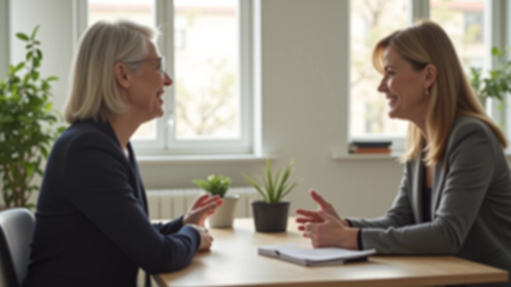 Sessão de coaching em ambiente profissional