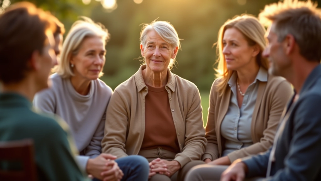 Grupo de adultos em sessão de coaching