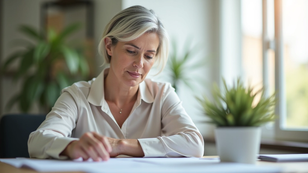 Profissional adulto em reflexão profunda sobre objetivos futuros